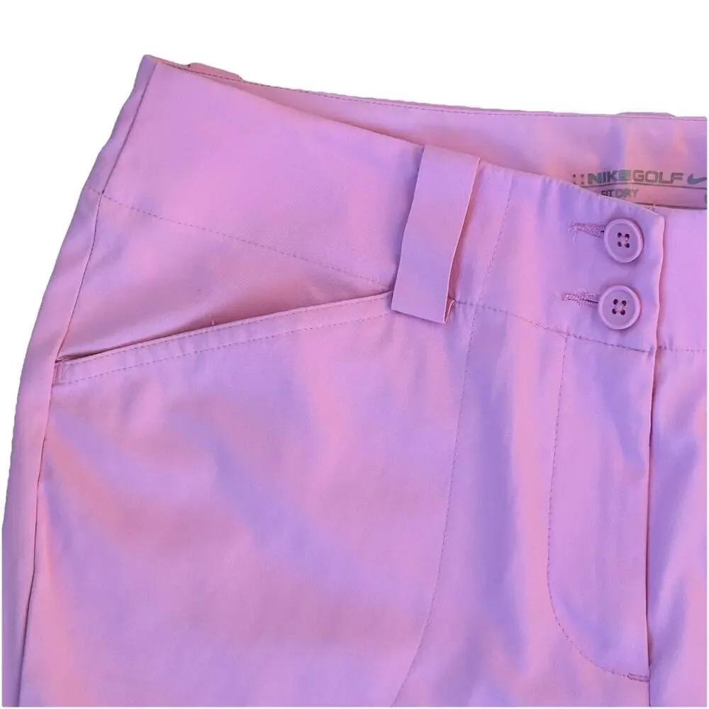 Nike Golf Fit Dry Performance Bermuda Shorts Women's Size 6 Pink Pockets Stretch